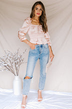 Refined Muse Cream Satin Ruched Top