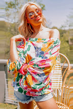 Worth The Wait Floral Print Off Shoulder Top