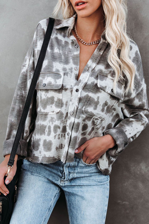 Delightful Mood Tie-Dye Button Up Shirt