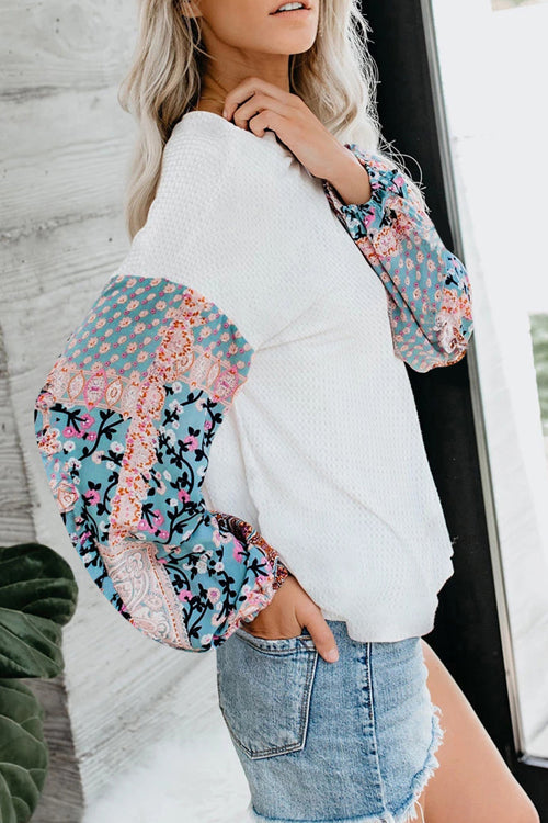 Sunnier Days Printed Long Sleeve Top
