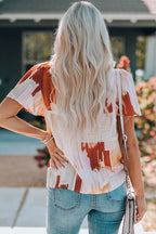 True Expression Printed Short Sleeve Top