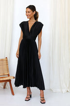 A New Day V-Neck Pleated Midi Dress