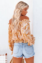 You're My Reason Printed Smocked Top