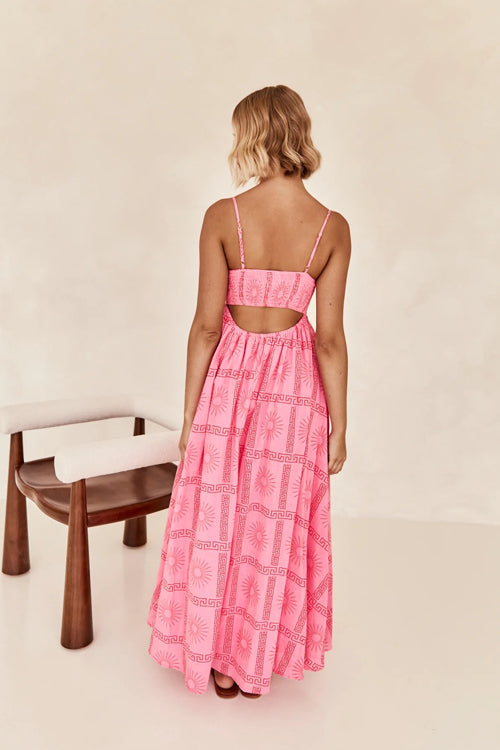 Living Is Effortless Sleeveless Printed Maxi Dress
