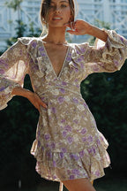 Exceptionally Polished Floral Print Backless Mini Dress