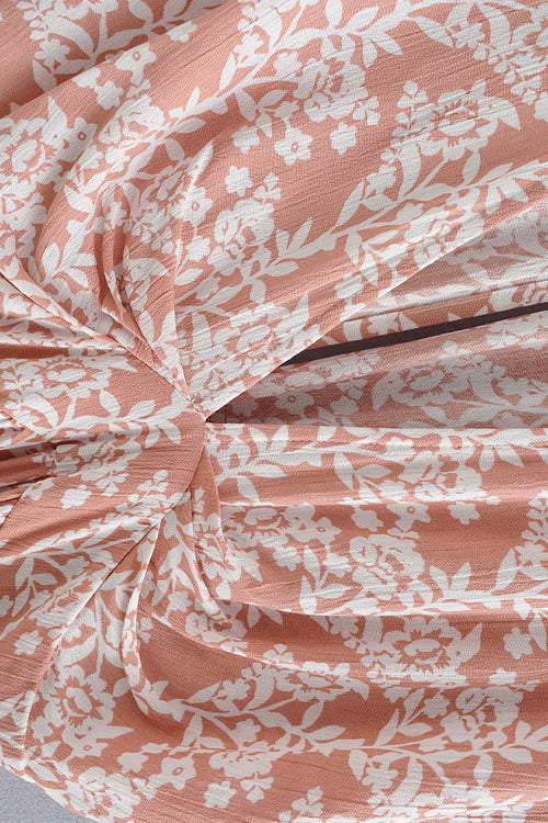 Joyful Days Are Here Print High-Slit Maxi Dress