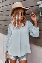 Try Me Out Swiss Dot Long Sleeve Top