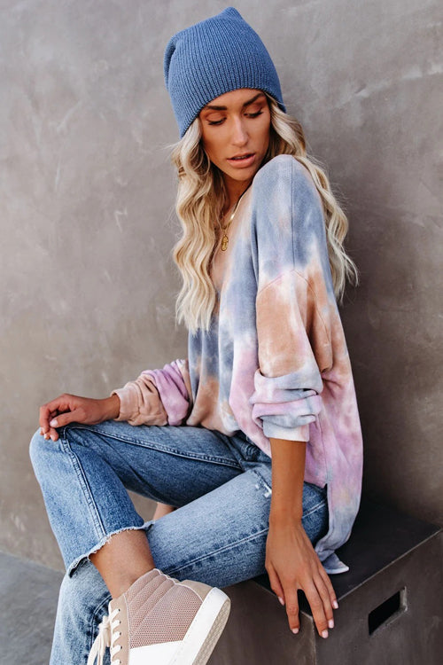 Joyful Moment Tie-Dye Long Sleeve Top