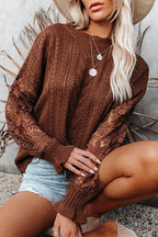 Own The Look Lace Hollow-Out Knit Sweater