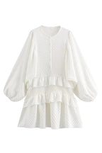 A New Day Crochet Lace Long Sleeve Mini Dress