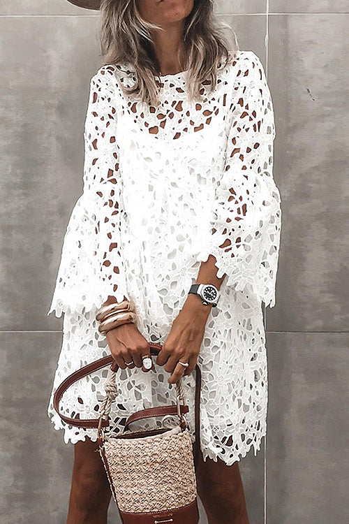 Worldly Escape Lace Two-Piece Mini Dress