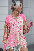 Mood The Best Floral Print Long Sleeve Top