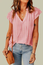 Your Golden Glow Flutter Short Sleeve Top