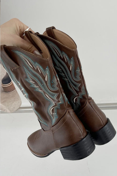 Iconic Spirit Faux Leather Western Boot