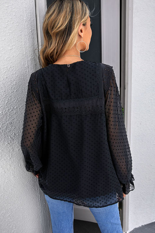 Always Amazing Swiss Dot Lace Top