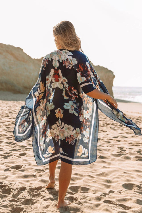 Golden Glow & Playful Spirit Printed Kimono