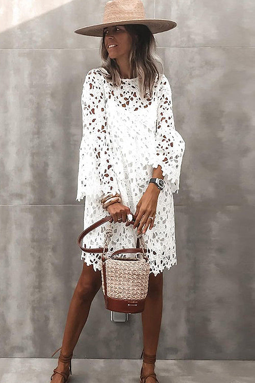 Worldly Escape Lace Two-Piece Mini Dress