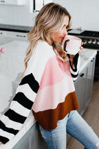 Positive Mood Multi Striped Knit Sweater
