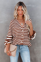 Afternoon Reverie Striped Knit Cardigan