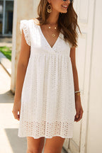 Glory of Affection Pocket Hollow-Out Dress