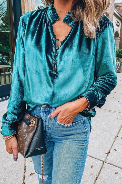 Time To Celebrate Velvet Long Sleeve Top