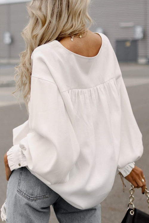 Mood Setter Polka Dot Print Button Down Top