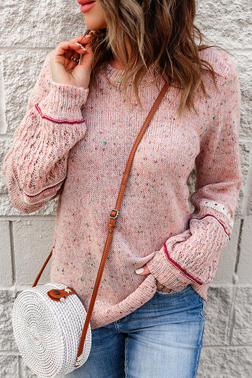 Celebrating Life Pink Dots Knit Sweater