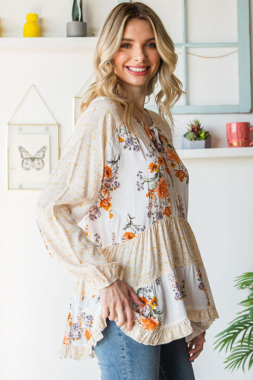 Until We Meet Print Long Sleeve Top