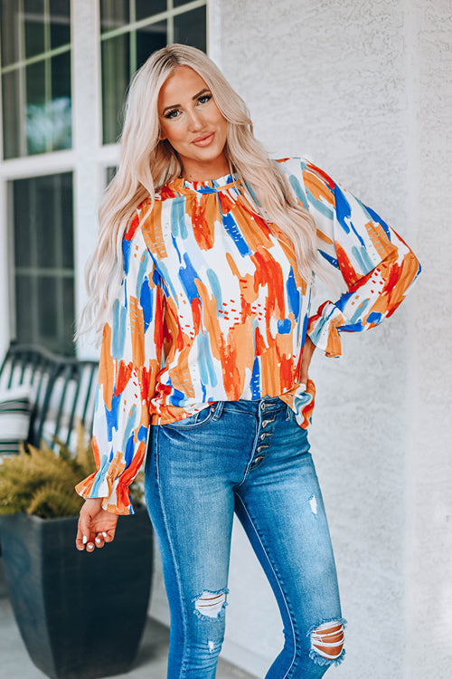 Choose Delight Printed Long Sleeve Top