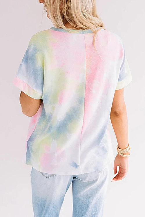 Must-Have Mood Tie-Dye Print Short Sleeve Tee