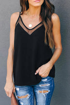 Rule the Evening V-Neck Tulle Cami Top