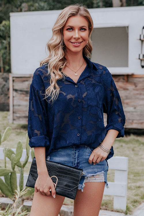 Mind On Golden Glow Floral Long Sleeve Top