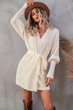 My Beloved Day Long Sleeve Tie Knit Cardigan