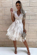 Absolutely Striking Lace Mini Dress