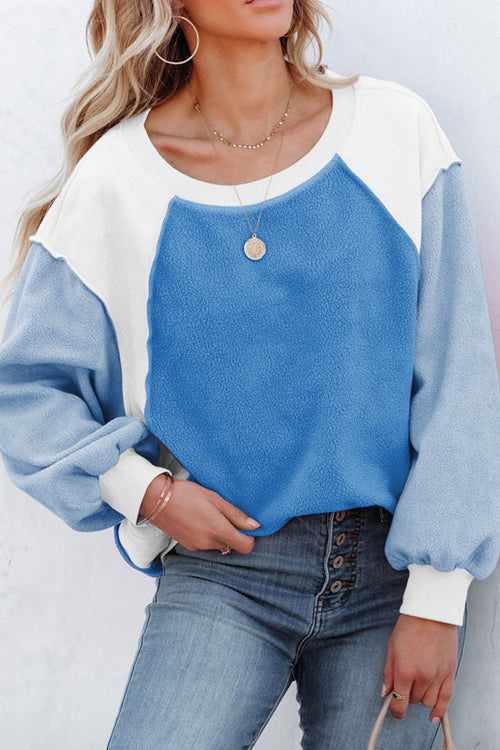 Looking Radiant Teddy Color Block Pullover