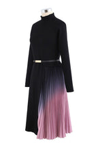 Love Story That Wows Pleated Belted Knit Dress