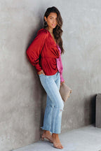 Heartfelt Thought Pink Stain Long Sleeve Top