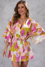 Lost To Affection Printed Button Down Mini Dress