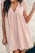 Glory of Affection Pocket Hollow-Out Dress