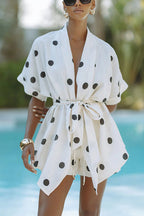 Grace and Radiance Polka Dots Short Sleeve Suit