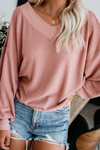 Basics Ellie V-neck Long Sleeve Casual Top