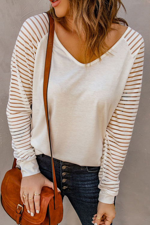 Open To Affection Striped Long Sleeve Top