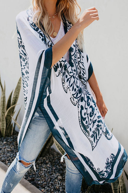 Sunlit Energy Boho Print Kimono
