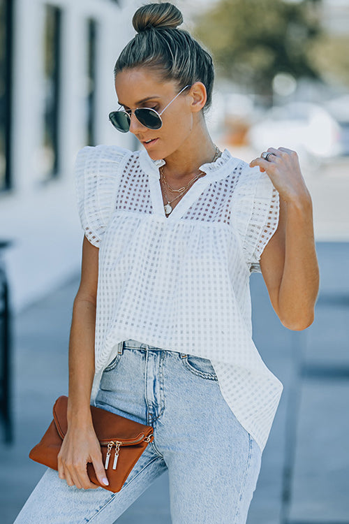 Your Time To Shine Chiffon Short Sleeve Top