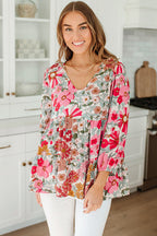 Everyday Rhythm Floral Print Long Sleeve Top