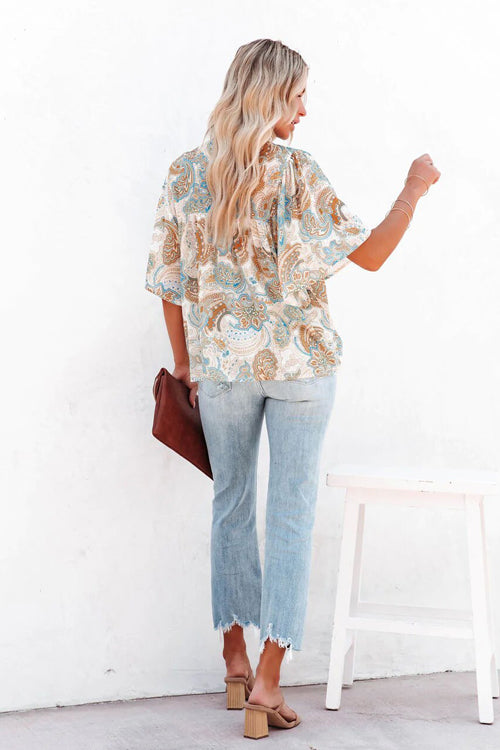 Weekday Polished Print Short Sleeve Top