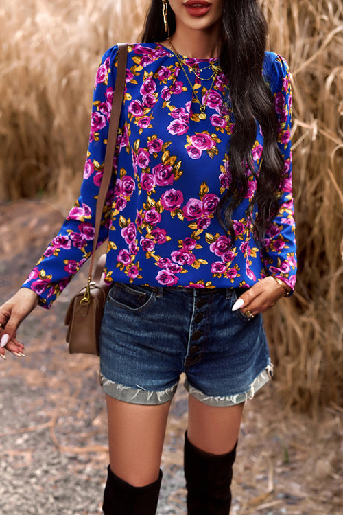 Heading Out For The Day Print Long Sleeve Top