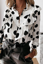 Charming Wishes Dotted Ruffle Top