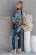Getaway Reveries Floral Print Smocked Top
