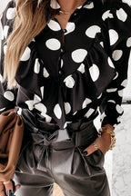 Charming Wishes Dotted Ruffle Top